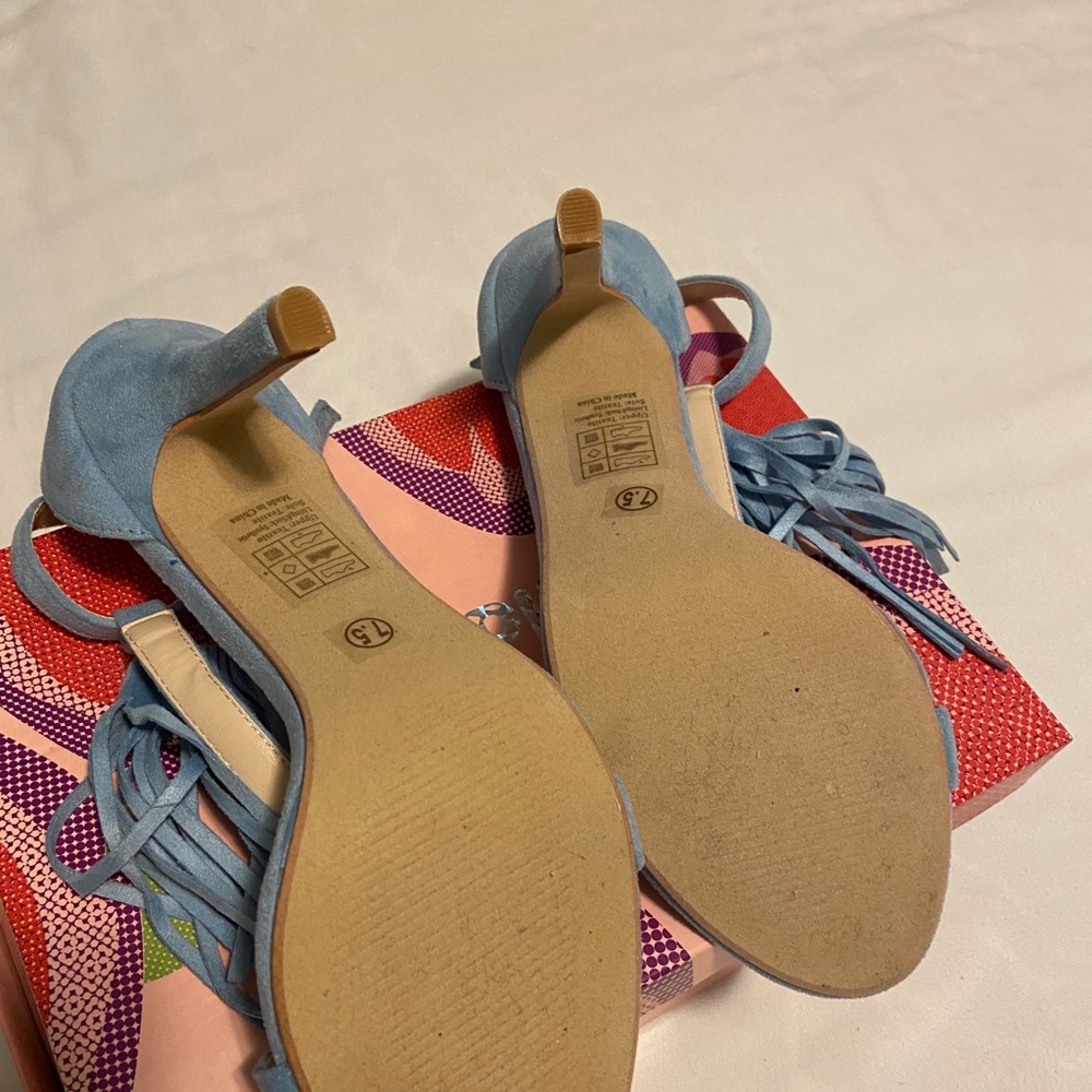 Blue Suede Sandals - Picture 3 of 3